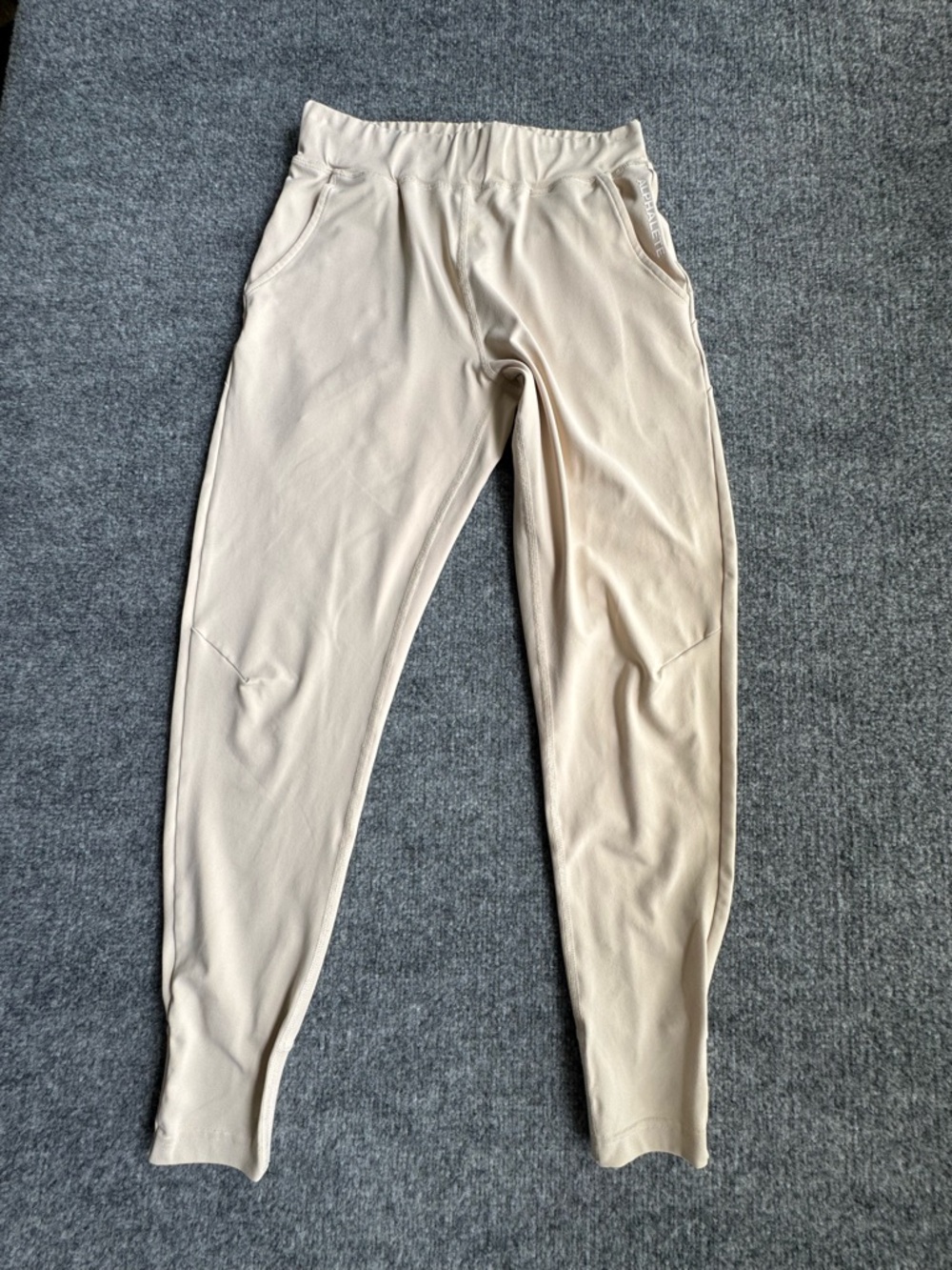 ALPHALETE PREMIUM Beige Athletic Joggers WOMENS SMALL